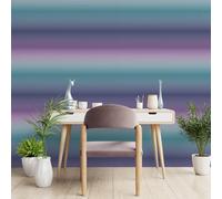 WPE® Ombre Stripe Wallpaper - Elegant Purple, Teal, and Lilac Stunning Iridescent Modern Stripe Design Ideal for Kids Room or Any Room to Brighten Up