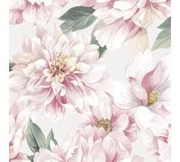 WPE® Pink and Off-White Large Floral Dimension Wallpaper - 3D Textured Flower Design for Walls - Stylish Decorative Wallpaper for Bedrooms, Living Rooms, and Accent Walls - Easy to Apply & Durable