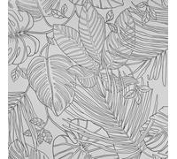 WPE® Rasch Canopy Leaves Grey & Black Tropical Wallpaper 283173 - Stylish Tropical Leaf Design for Living Room, Bedroom, Office