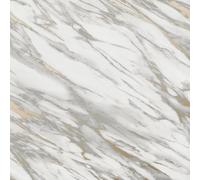 WPE® Realistic White Marble Wallpaper with Grey and Gold Veins - Luxury Vinyl Roll for Walls - Modern Faux Marble Design for Kitchens, Bathrooms, Living Rooms & Accent Walls - Durable & Easy to Apply