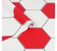 WPE® Red Football Themed Wallpaper for Football Fans, United/Arsenal/Liverpool Any Red Team, Perfect Wallpaper for Real Footy Fan