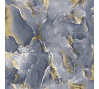 WPE® Venetian Collection Oni Marble Texture Metallic Marble Effect Vinyl Navy Blue Wallpaper 62532