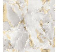 WPE® Venetian Collection Oni Marble Texture Metallic Marble Effect Vinyl White/gold Wallpaper 62528