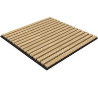WPE® Wpe 60X60Cm Oak Acoustic Wall Panel - Sound Absorbing Wood Slat Panel For Media Walls, Home & Office Decor