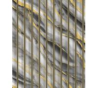 WPE® Wpe Marble Effect Metallic Vinyl 3D Wall Panel Design Wallpaper - Black & Grey With Gold Veins Sl1156 - 10.05L X 0.52W Metres