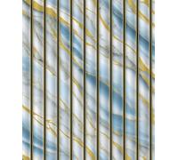 WPE® Wpe Marble Effect Metallic Vinyl 3D Wall Panel Design Wallpaper - Blue Tones With Gold Veins Sl1153 - 10.05L X 0.52W Metres