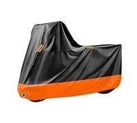 WpecM Motorcycle Cover For Triumph Sprint GT 2011-2016, Waterproof Outdoor Motorbike Cover Moped, Anti Rain With Lock-Hole, Reflective Strips And Windproof Buckle,A-Black+Orange-200 * 115 * 85cm