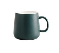 wpenshiDM125 Coffee Cup 380ML Simple Ceramic Coffee Cup Household Milk Cup Breakfast Cup Office Drinking Cup Ceramic Tea Mug(Green)