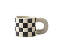 wpenshiDM125 Coffee Cup Creative Design of Ceramic Coffee Cup with Thick Handle Small Flaws Water Cup Tea Cup Coffee Cup Ceramic Tea Mug(Black)