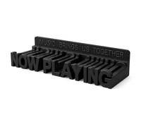 WPESI Now Playing Vinyl Record Stand, Wall Mount Display for Albums, Hanging Record Storage Holder (Black)