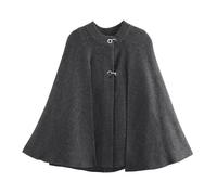 WPFDDP Women's Loose Short Casual Simple Style Cape Jacket Fashion Cape Jacket Women's Coat
