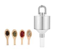 WPFENG 1pc Premium Metal Snuff Powder Herb Spice Grinder Hand Mill Funnel (Silver)