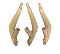 WPHLYZ Car Interior Door Handle Interior 3PCS Set LHD RHD Carbon Fiber Interior Passenger Door Handle Inside Panel Replacement for BMW for X5 for X6 for F15 for F16 2014-2018(LHD Beige)