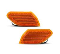WPHLYZ For Jeep For Wrangler For JL 2018-2021 For Gladiator For JT 2020-2021 2PCS LED Front Bumper Side Turn Signal Blinker Light Side Mirror Turn Signal Lamp(Orange lens,Amber LEDS)