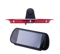 WPHLYZ For Transit For Van 2015-2020 Car Brake LED Light Backup Camera Parking Reverse Camera +7''Monitor High Level Third Rear Brake Stop Light(B)