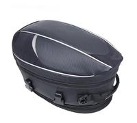 WPHLYZ Motorcycle Pannier Bag Motorcycle Tail Bag 22L-34L Expandable Dual Use Rear Seat with Backpack Motorbike Helmet Tail Bag(White Line)