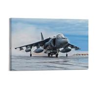WPHSFX Military Fighter Aircraft Poster AV-8B Harrier II Fighter Jet Poster Decorative Painting Canvas Wall Posters And Art Picture Print Modern Family Bedroom Decor Posters 12x18inch(30x45cm)