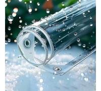 WPJBDS Clear Vinyl Tarp, 0.39mm Clear PVC Tarp with Grommets and Rope, Heavy Duty Tear Resistant Cover for Camping, Plants Greenhouse, Chicken Coop, Cars, Patio and Pavilion,1x4m/3.3x13ft