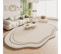 WPJBDS Modern Irregular Shaped Area Rug, Minimalist Ombre Carpet, Soft Faux Wool Floor Mats for Living Room Hallway Bedroom Art Decor Rug,D,120 * 160cm/47 * 63in