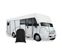 WPJBDS Universal RV Caravan Cover, Waterproof RV Protective Roof Cover, Breathable Motorhome Top Covers Frost UV Protector Tarpaulin with Straps for Camper Travel, 210D Oxford Cloth