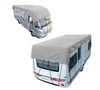 WPJBDS Waterproof Universal Caravan Cover, 210D Oxford Cloth Motorhome Top Cover, Caravan Protective Roof Cover, Roof Protection Tarpaulin, with Retractable Straps,5x3.3m/16.4x10.8ft