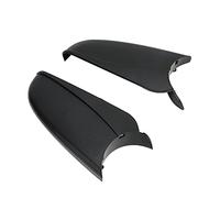 WPKD BLUEIY 1 Pair Car Ox Horn Side Rearview Mirror Cover,ABS Wing Mirror Cover Lower Holder Base Decoration Accessories,for H MK5 04-09 Automnotive Exterior(Black)