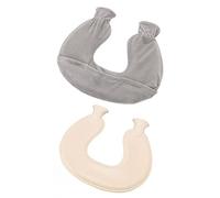 WPKD BLUEIY 1L U Shaped Hot Water Bottle, Gray Hot Water Bag with Soft Fluffy Cover for Neck and Shoulder Warmth, Winter Use, 30 x 20 cm
