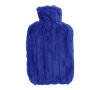WPKD BLUEIY 2000ML Hot Water Bag, High Density Injection Hot Water Bottle with Soft Cover for Winter, Dark Blue, 2L Hot Water Bag, Heat Retention, Comfortable Use