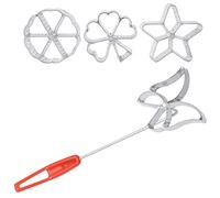 WPKD BLUEIY 4Pcs Cake Printing Pastry Moulds,Aluminum Alloy Chocolate Molds,Cookie Cutters,Pastry Baking Accories,for Cake and Biscuit Creation