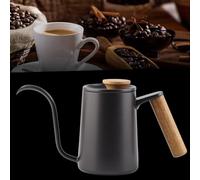 WPKD BLUEIY 600ml Fashion Stainl Steel Handle Drip Coffee Pot, Long Gooseneck Spout Kettle, Black, Ideal for Pour-Over Coffee and Tea, 600ml Capacity