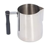 WPKD BLUEIY 600ML Stainl Steel Coffee Frothing Pitcher, Break Resistance Milk Frothing Cup with Detachable Handle, Black, Ideal for Frothing Milk and Cream