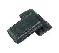 WPKD BLUEIY Artificial Leather Cigar Case, Portable Lightweight Waterproof 3 Fingers Humidor, Travel Cigar Holder Case for Party and Busin, Black