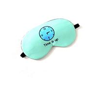 WPKD BLUEIY Cartoon Sleeping Eyeshade Blackout Eye Mask, Green Clock Design, Cold Blinder for Eye Fatigue Elimination, Comfortable Sleep Cover and Eyepatch