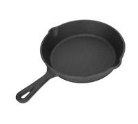 WPKD BLUEIY Cast Iron Pot 25cm, Uncoated Dutch Oven with Dual Loop Handle, Flat Bottom for Soup and Stew, Multi-Purpose Kitchen Cookware, Cast Iron Skillet, Oven Safe, Black