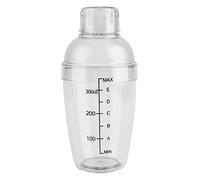 WPKD BLUEIY Cocktail Shaker,300ML Cocktail Shaking Cup Mixer,Transparent PC Resins with Scale,for Home Bar Milk Tea Shop Party Coffee Shop Restaurant(17cm)