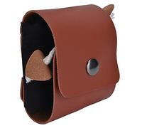 WPKD BLUEIY Foraging Pouch Fruit Picking Bag,Fruit Picking Bag,PU Leather Canvas Picking Storage Bag,Drawstring Buckle Waist Hanging Tool for Mushroom Hunting,Foraging,Gathering (Black)