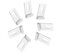 WPKD BLUEIY Greenhouse Clips for Glass,10Pcs Glass Window Pane Fixing Clips,Sliver Metal J Fixings,for Aluminium Greenhouse Insulation Netting Shading (3.7 * 2.1cm)