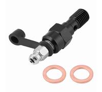 WPKD BLUEIY M10x1.0mm Motorcycle Brake Bleed Screw Nipple Banjo Bolt with Dust Cap Aluminum Resistant Universal Fit for Front Rear Brake Calipers Black Red Blue Gold Optional (Black)