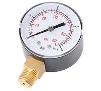 WPKD BLUEIY Mini Pressure Gauge,0-60psi Mini Low Pressure Air Compressor Gauge,Metal 50mm Diameter Dial Plate 0-4bar,for Fuel Air Oil Water Pressure