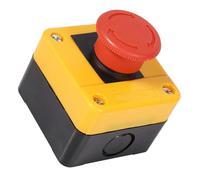 WPKD BLUEIY Red Sign Emergency Stop Push Button Switch,Red Sign Emergency Switch,AC 660V 10A,1 NO+1 NC DPST,for Contactors,Relays and Automation Systems