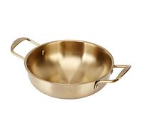 WPKD BLUEIY Stainl Steel Butter Warmer with Wooden Handle, 200ML, 3 Layers Multi-Purpose Melting Pot for Oil and Milk, Mini Butter Melting Pot, 22cm/8.7in Ramen Noodle Cooking Pot