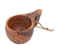 WPKD BLUEIY Wooden Beer Mug with Handle, 300ml Carved Drinkware for Tea, Milk, Beer, Kitchen, Home Bar, Finely Polished, Heat Insulation, Outdoor Use, Camping Cup