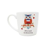 WPL Gifts Inside Out Mug Ffrind Arbennig Welsh Novelty Ceramic Tea Cup Friend Coffee Owl