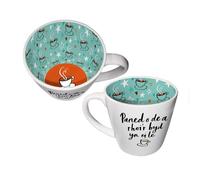 WPL Gifts Inside Out Mug Paned O De Welsh Novelty Ceramic Cup of Tea Coffee Mugs Design