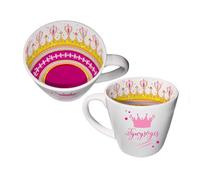 WPL Gifts Inside Out Mug Tywysoges Welsh Novelty Ceramic Tea Cup Princess Coffee Crown