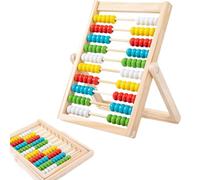 WPNCYK 1Pcs Wooden Abacus Maths Toys, Wooden Abacus, Kids Learning Toy, Arithmetic Calculating Counting Frame Early Educational Gadget with Multicolour Beads Suitable for Enhancing Early Math Skills