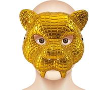 WPNCYK Korean Traditional Game Guard Mask, Novelty Mask Halloween Cosplay Party Performance Costume Prop mask for Man Cosplay, Player, Costume, Carnival, Theme Party Leopard