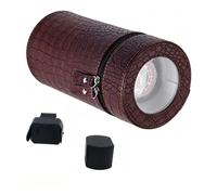 WPPLKPJUM Portable Watch Winder, Single Automatic Watch Winder Box, 2 Pillows,3 Rotation Modes Quiet Motor, Easy to Carry, for Women & Men Mechanical Watches(Brown)