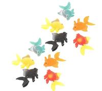 Wpppan 10 Pcs Lifelike Reusable Plastic Artificial Moving Floating Fishes Ornament Decorations for Aquarium Fish Tank Pet Supplies (Random Color)