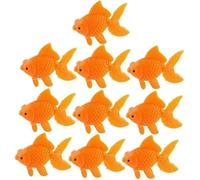 Wpppan 10Pcs Orange Aquarium Fish Bowl Tank Artificial Floating Plastic Decor Goldfish Ornament Fish Tank Decoration Aquarium Décor Thematic Ornaments